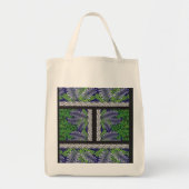 Tote Bag un design de motif vert et jaune (Devant)