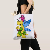 Tote Bag Un Dessin Fairysaur Dinosaur. (De près)