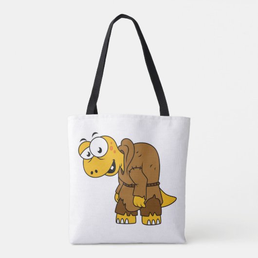 Tote Bag Un Dinosaure Dinosaure Hunchback. (Dos)
