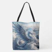 Tote Bag Un dragon entouré de nuages (Dos)