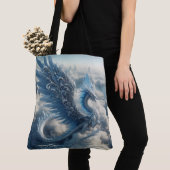 Tote Bag Un dragon entouré de nuages (De près)
