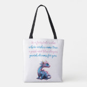 Tote Bag Un dragon rose et bleu vous garde des rêves (Dos)