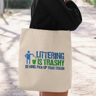 Tote Bag Un Drôle Jeu D'Écologistes Est Un Jeu Trashy