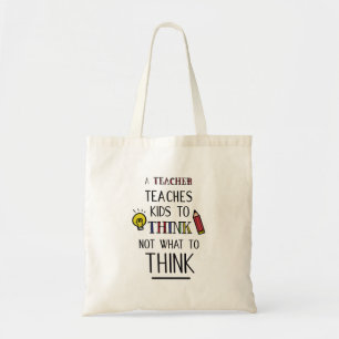 Tote Bag Un enseignant apprend aux enfants à penser et non