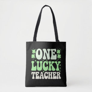 Tote Bag Un enseignant chanceux St patrick rétro Super ense
