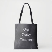 Tote Bag Un enseignant classique Chalkboard Design Idée cad (Devant)