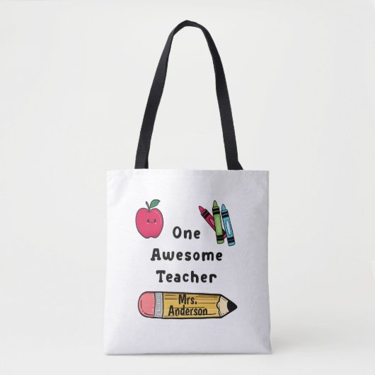 Tote Bag Un enseignant génial Raison pour laquelle j'aime l (Devant)