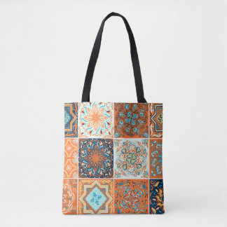 Tote Bag Un ensemble d'ornements, carreaux de céramique. Mo