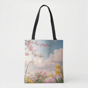 Tote Bag Un fond floral printanier
