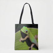 Tote Bag Un Gecko de vert de bébé (Devant)