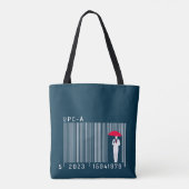 Tote Bag Un homme élégant tenant un code barre parapluie (Dos)