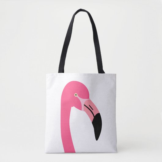 Tote Bag Un joli flamant rose isolé (Devant)