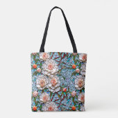 Tote Bag Un Joli Modèle Floral De Faux Mosaïque (Dos)