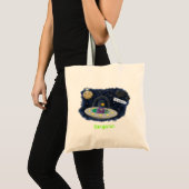 Tote Bag Un joli poisson heureux dans l'espace dessin animé (Devant (produit))