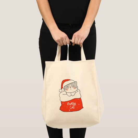 Tote Bag Un joyeux chat (Devant (produit))