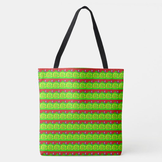 Tote Bag Un joyeux Fourre-tout vert (Devant)