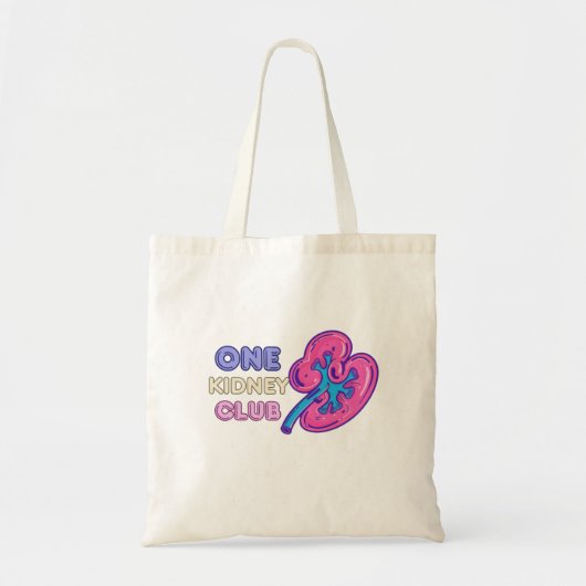 Tote Bag UN KIDNEY CLUB, KIDNEY Transplant (Devant)