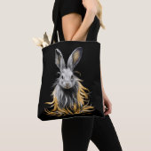 Tote Bag Un lapin gris génial en feu (De près)
