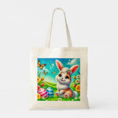 Tote Bag Un lapin heureux (Dos)
