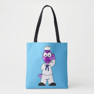 Tote Bag Un marin de la marine Pachycephalosaurus Dinosaur.