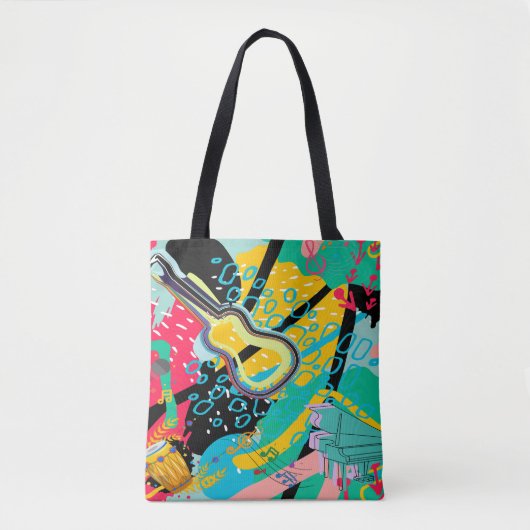 Tote Bag Un mélange musical Abstrait (Devant)
