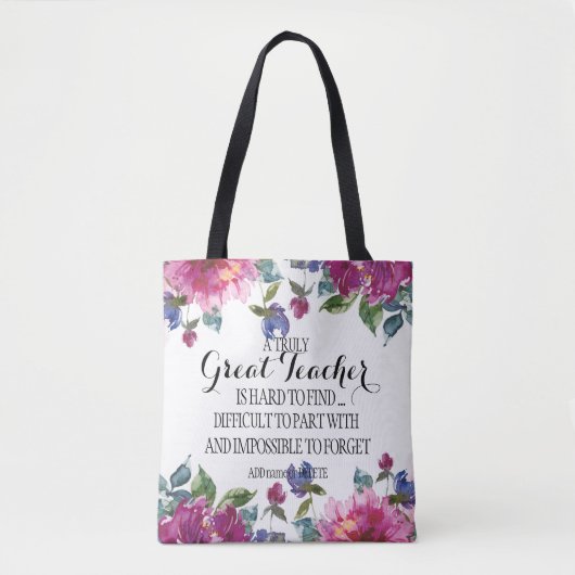 Tote Bag Un Merci enseignant vraiment formidable Appréciati (Devant)