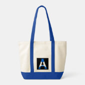Tote Bag Un monogramme superposé sur Scottish Flag itcn (Dos)