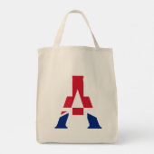 Tote Bag Un monogramme superposé sur Union Jack Flag gtcnt (Dos)