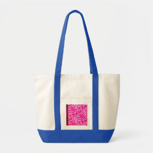 Tote Bag Un motif floral complexe en rose et blanc, art