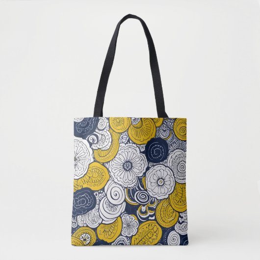 Tote Bag Un motif sans soudure aux éléments floraux abstrai (Devant)