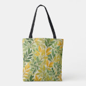 Tote Bag Un motif transparent avec divers vert et jaune (Dos)
