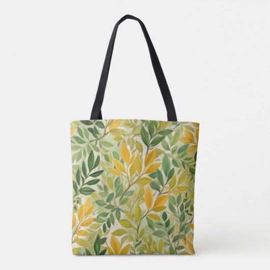 Tote Bag Un motif transparent avec divers vert et jaune (Dos)