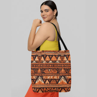 Tote Bag Un motif tribal transparent aux formes géométrique