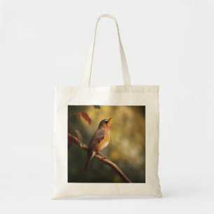 Tote Bag Un oiseau qui chante le matin