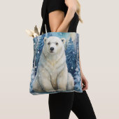 Tote Bag Un ours polaire en hiver (De près)