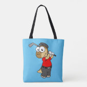 Tote Bag Un Pachycéphalosaure Dinosaure Jouer Golf. (Dos)