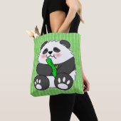 Tote Bag Un Panda Bébé Mignonne Mangeant Stalk Bambou (De près)