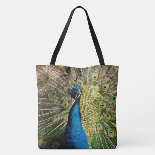 Tote Bag Un paon caché (Dos)