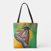 Tote Bag Un papillon Limenitis archippus sur des fleurs (Dos)