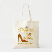 Tote Bag Un pas dans mon 65e anniversaire Cadeaux filles fe (Devant)