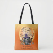TOTE BAG UN PETIT CHAT NOIR VA AVEC TOUT HALLOWEEN (Devant)