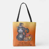 TOTE BAG UN PETIT CHAT NOIR VA AVEC TOUT HALLOWEEN (Dos)