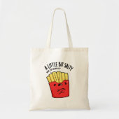 Tote Bag Un Petit Peu Salé Fries Funky Pun (Devant)