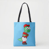 Tote Bag Un Pitcher De Baseball Pachycephalosaurus. (Devant)
