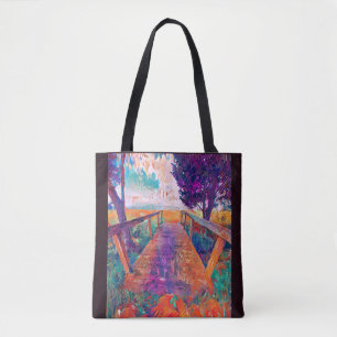 Tote Bag Un pont vers la paix et une I.A. a développé la pe