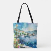 Tote Bag Un port maritime (Dos)