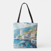 Tote Bag Un port maritime (Dos)