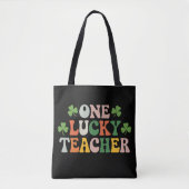 Tote Bag Un professeur chanceux enseignant la Saint-Patrick (Devant)