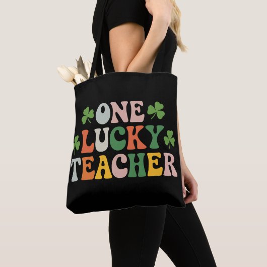 Tote Bag Un professeur chanceux enseignant la Saint-Patrick (De près)