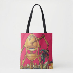 Tote Bag Un robot Alien de science-fiction vintage capture